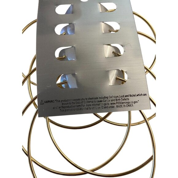 It Girl Charm Collection Hoop Earrings Women’s Gold Tone Fashion Lot of 6 Pairs - Picture 5 of 6